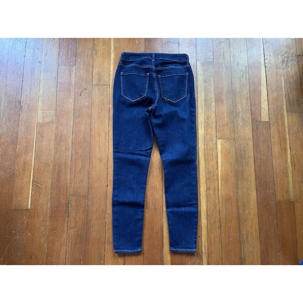 Old Navy Women Jean Pants 2 High Rise Super Skinny Dark Wash Stretch Blue - Picture 4 of 10